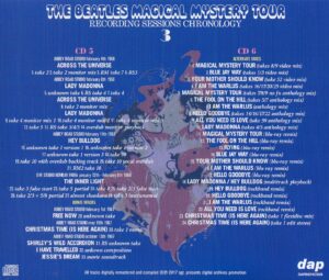 MAGICAL MYSTERY TOUR - RECORDING SESSIONS CHRONOLOGY / 6 CD - Image 6