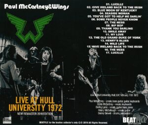 WINGS LIVE 1972 / CD - Image 2