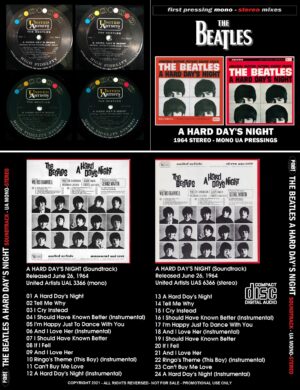 A HARD DAY'S NIGHT (UA Mono-Stereo Pressings) / CD