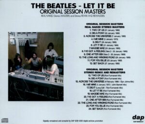 LET IT BE - ORIGINAL SESSION MASTERS / CD - Image 2