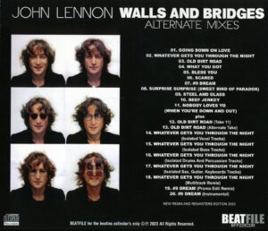 WALLS AND BRIDGES - ALTERNATE MIXES / CD - Image 2